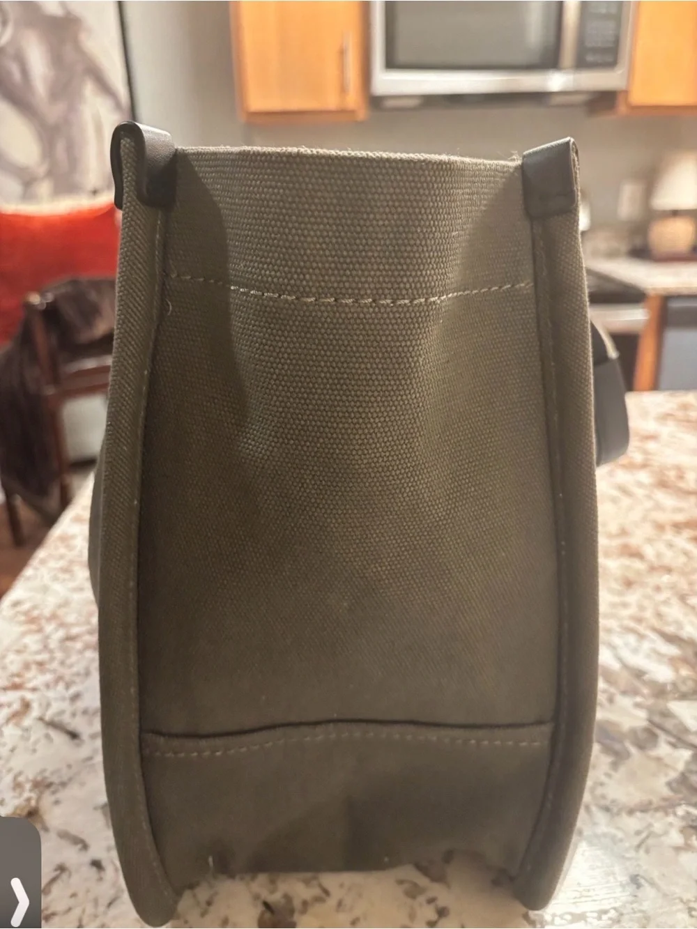 Marc Jacobs Olive Green Duffel Bag with White Logo